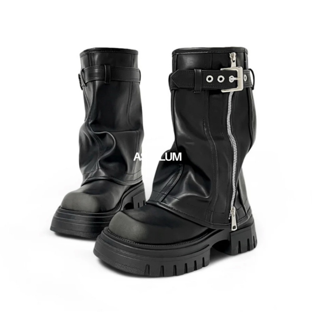 Asyllum Platform Fold Over Chunky Boots